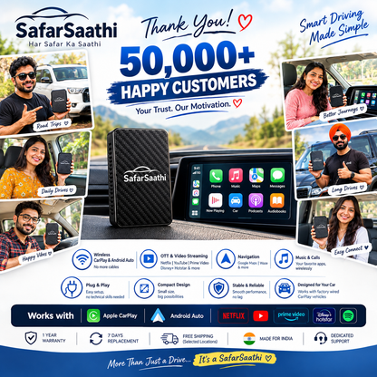 All New Safarsaathi Carplay/Android Auto Device
