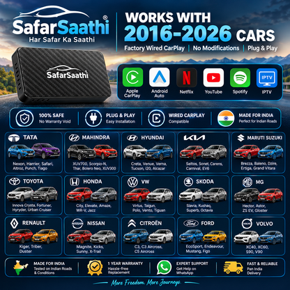 All New Safarsaathi Carplay/Android Auto Device